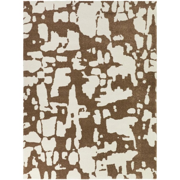 Mila Rust/Cream 5 ft. x 7 ft. Area Rug