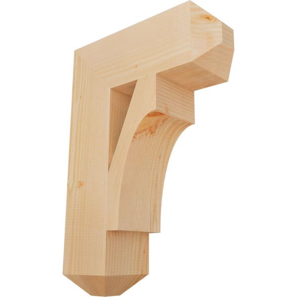 Ekena Millwork 5.5 in. x 26 in. x 18 in. Douglas Fir Westlake Craftsman Smooth Bracket
