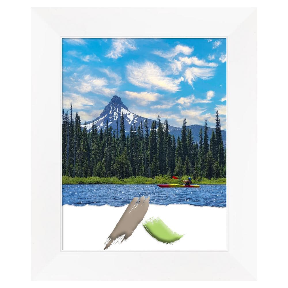 White 11x14 Polystyrene Narrow Wall Photo Frame