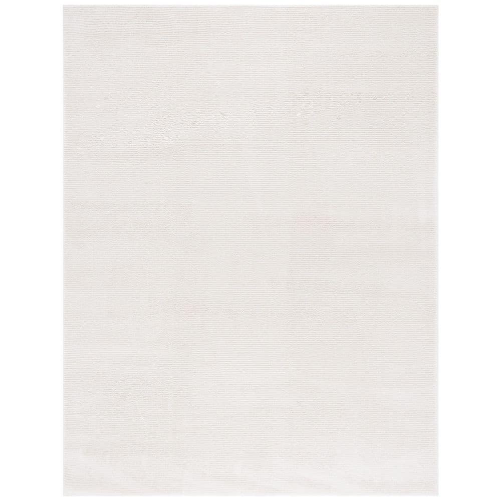 Melody Ivory 8 ft. x 10 ft. Solid Parallel Area Rug