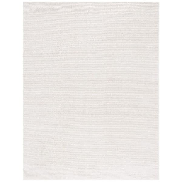 Melody Ivory 8 ft. x 10 ft. Solid Parallel Area Rug