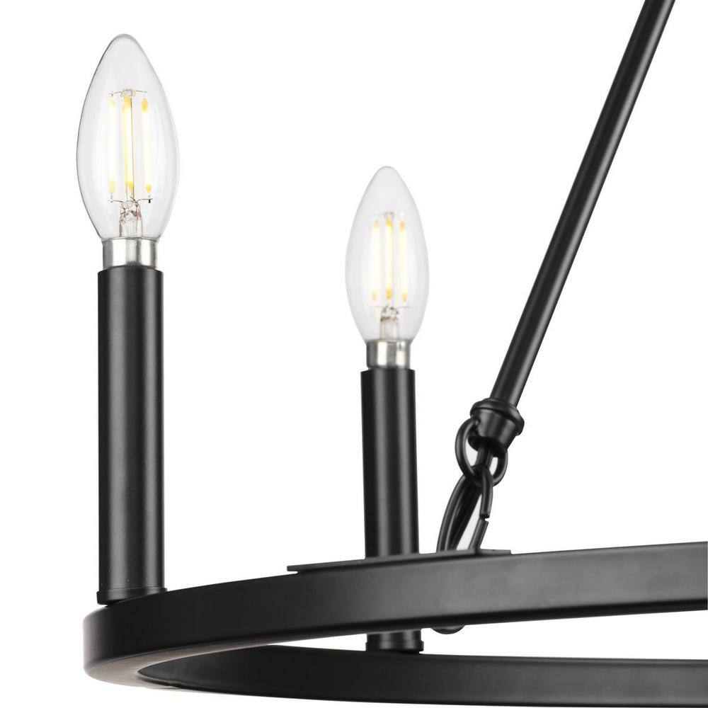 Gilliam Matte Black 6-Light Steel Chandelier