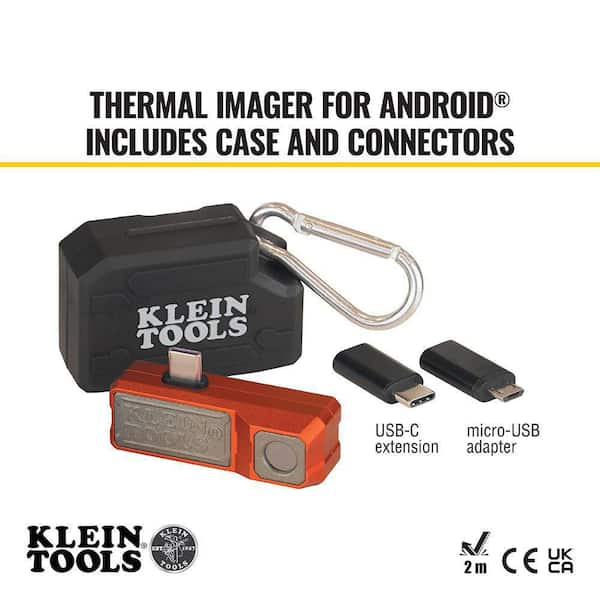  Klein Tools Cámara termográfica TI220 para dispositivos Android,  cámara de imágenes térmicas, 10.800 píxeles, paletas de tres colores,  temperaturas altas/bajas : Industrial y Científico