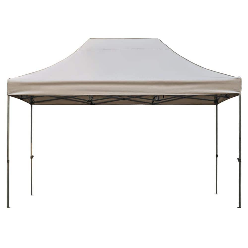 10 ft. x 15 ft. Khaki Pop Up Canopy with 4 Sidewalls
