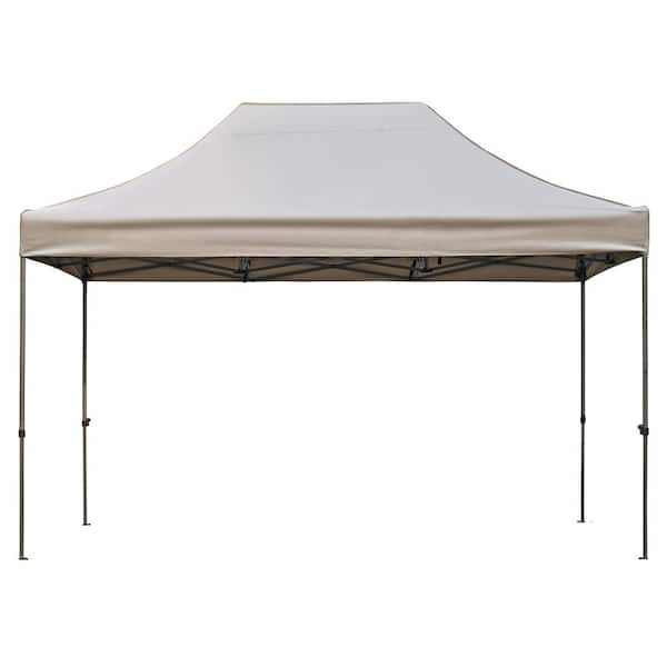 10 ft. x 15 ft. Khaki Pop Up Canopy with 4 Sidewalls