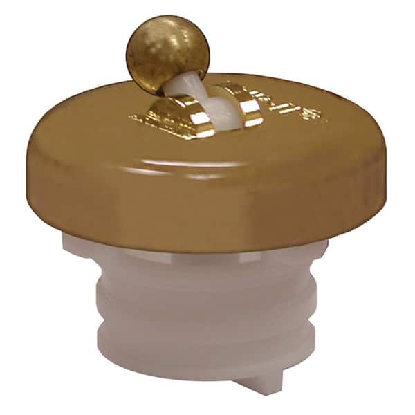 Non-Threaded Bathtub Flip-Top Drain Stopper with Snap-In Flange