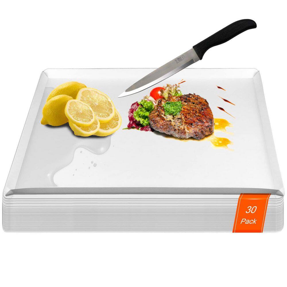 17 in. x 12 in. Disposable Cutting Boards with Built-in Crease, Flexible Plastic Cutting Mat for Kitchen (30-Pack) price history on PriceWatchPro