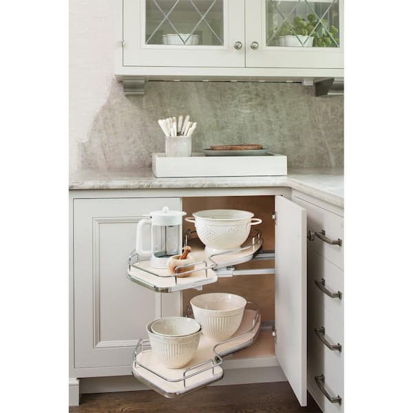 Rev-A-Shelf Left-Handed Two-Tier Organizer for A Blind Right