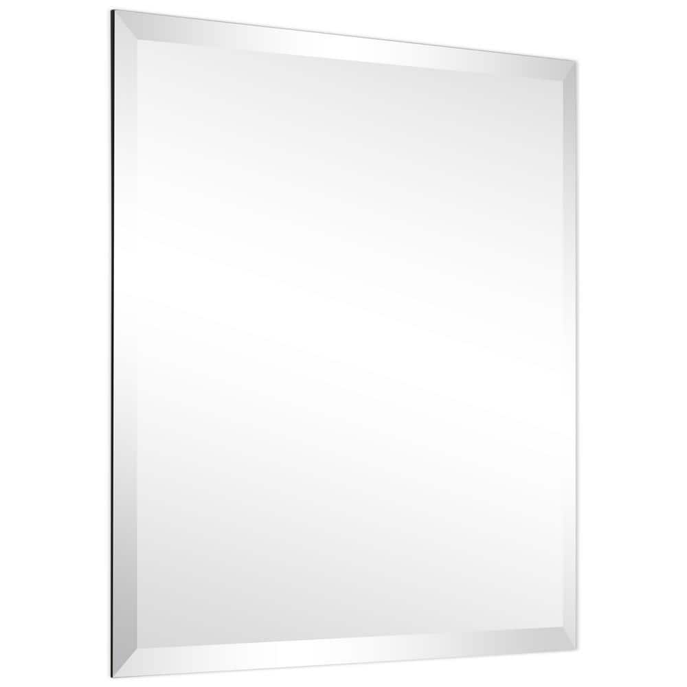 24" x 24" Frameless Beveled Rectangular Wall Mirror