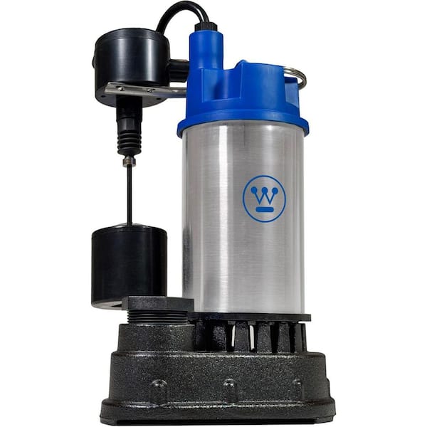 Westinghouse WH75SS 3/4 HP Cast Iron and Stainless Steel Submersible Sump Pump 6000 GPH