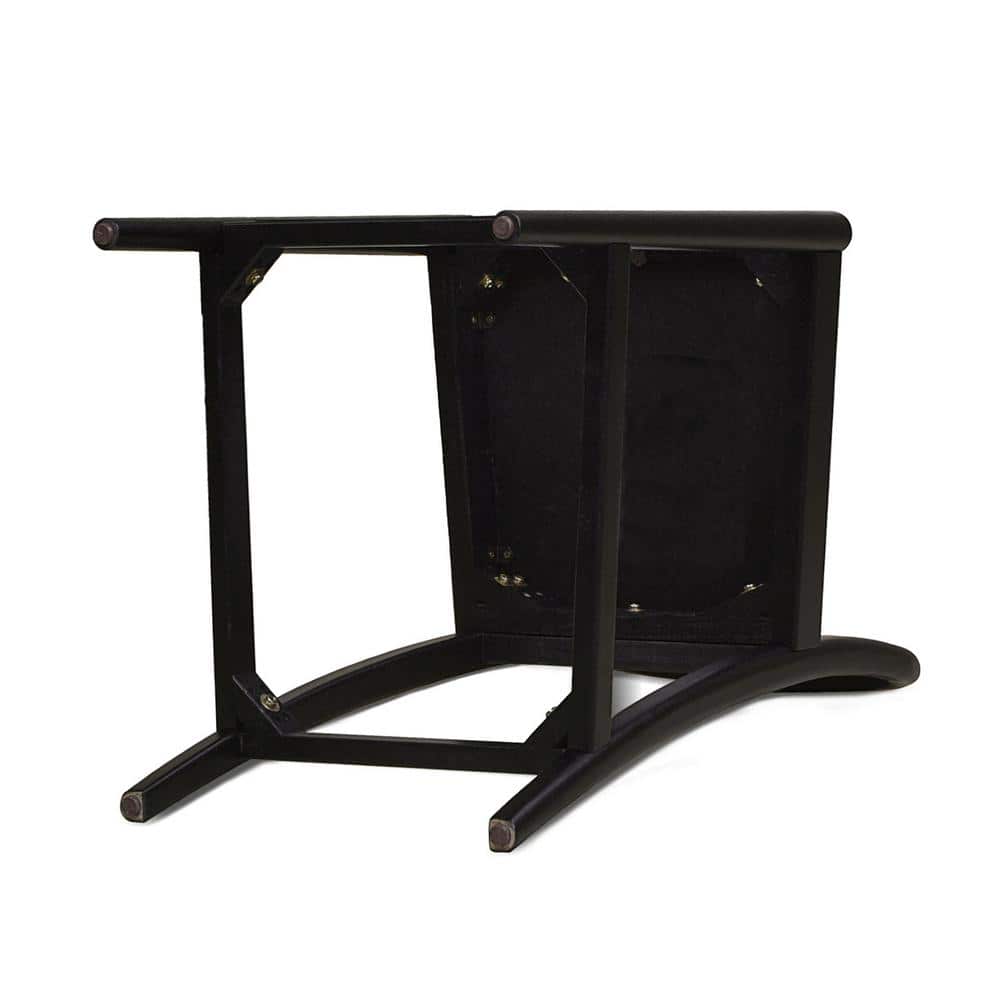 Ebony Black Boucle Oak Counter Stools with Cane Back, Set of 2