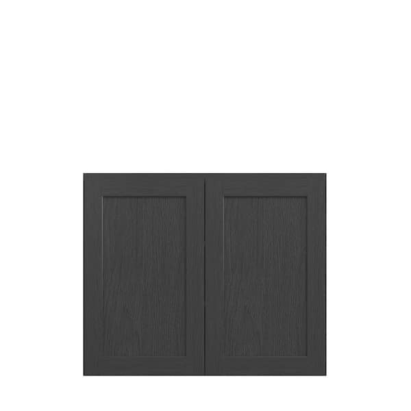 Kunal Kitchens Jamestown Recessed 36 in. W x 30 in. H x 12 in. D in Espresso Plywood Assembled Wall Cabinet