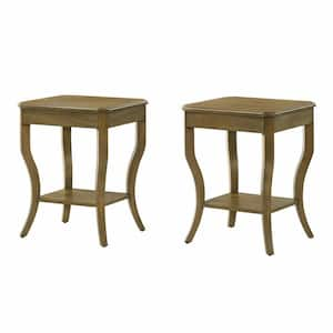 Lona Oak 17.9 in. Solid Wood Nightstand (Set of 2)