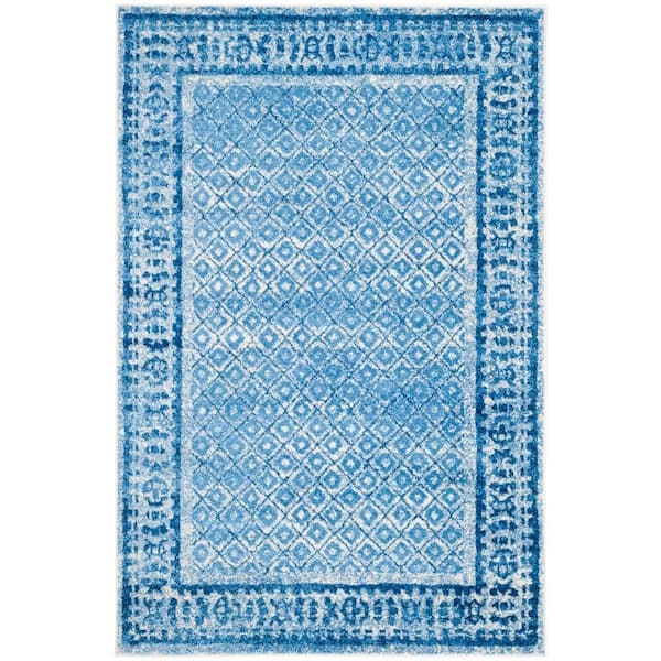 SAFAVIEH Adirondack Silver/Blue 5 ft. x 8 ft. Border Area Rug