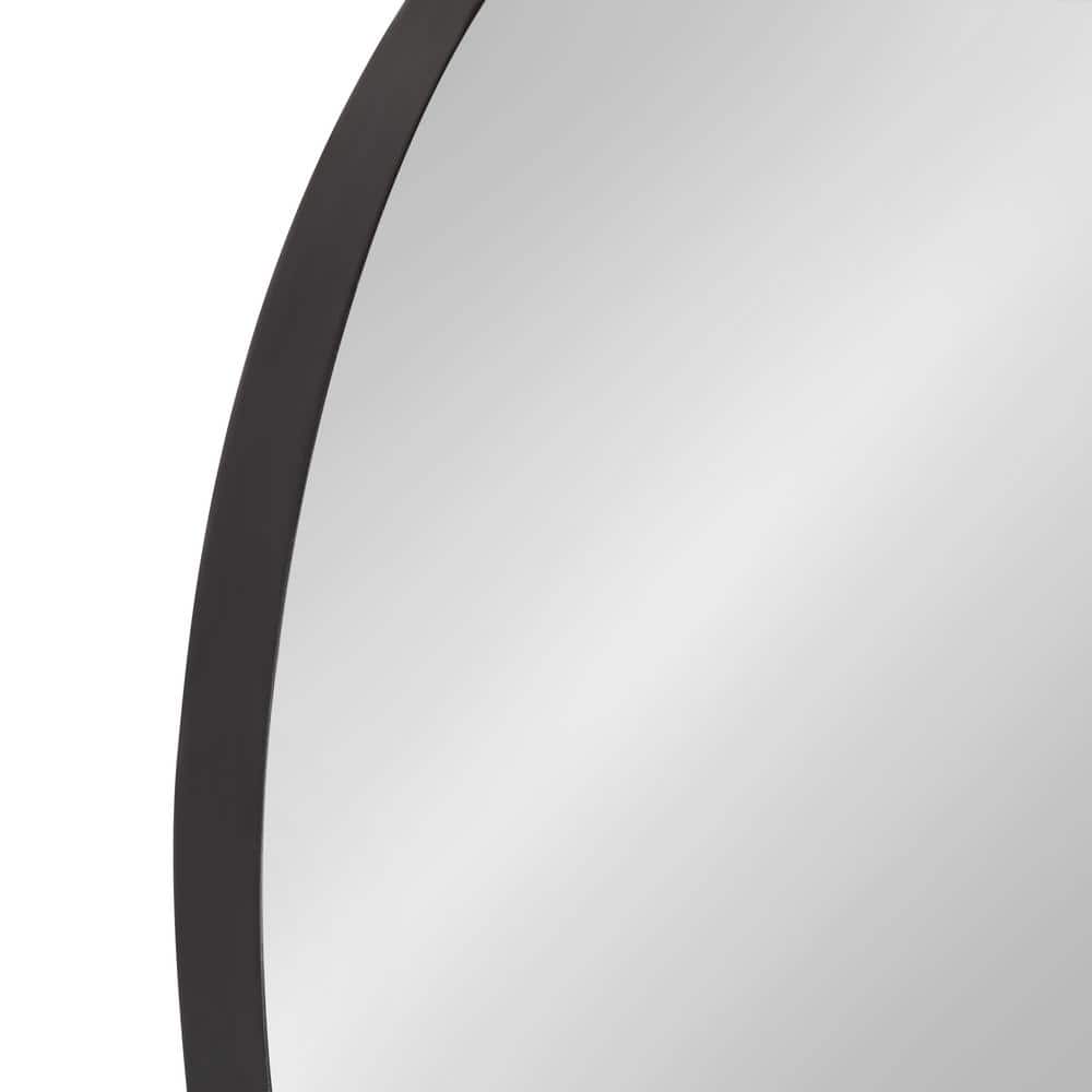 Rollo Capsule Full-Length Black Metal Wall Mirror 16"x48"