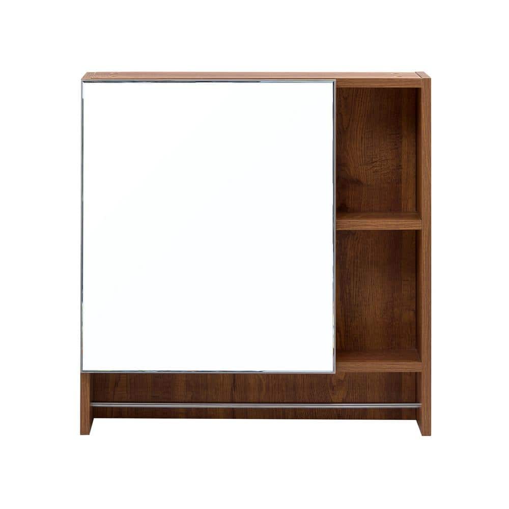 21.6 in. W x 22 in. H Rectangular Medicine Cabinet with Mirror and Towel Ra