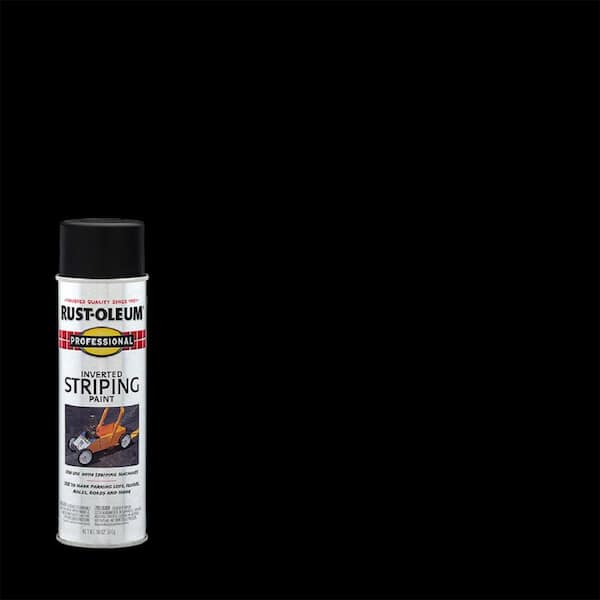 Rust-Oleum Professional 18 oz. Flat Black Inverted Striping Spray Paint ...