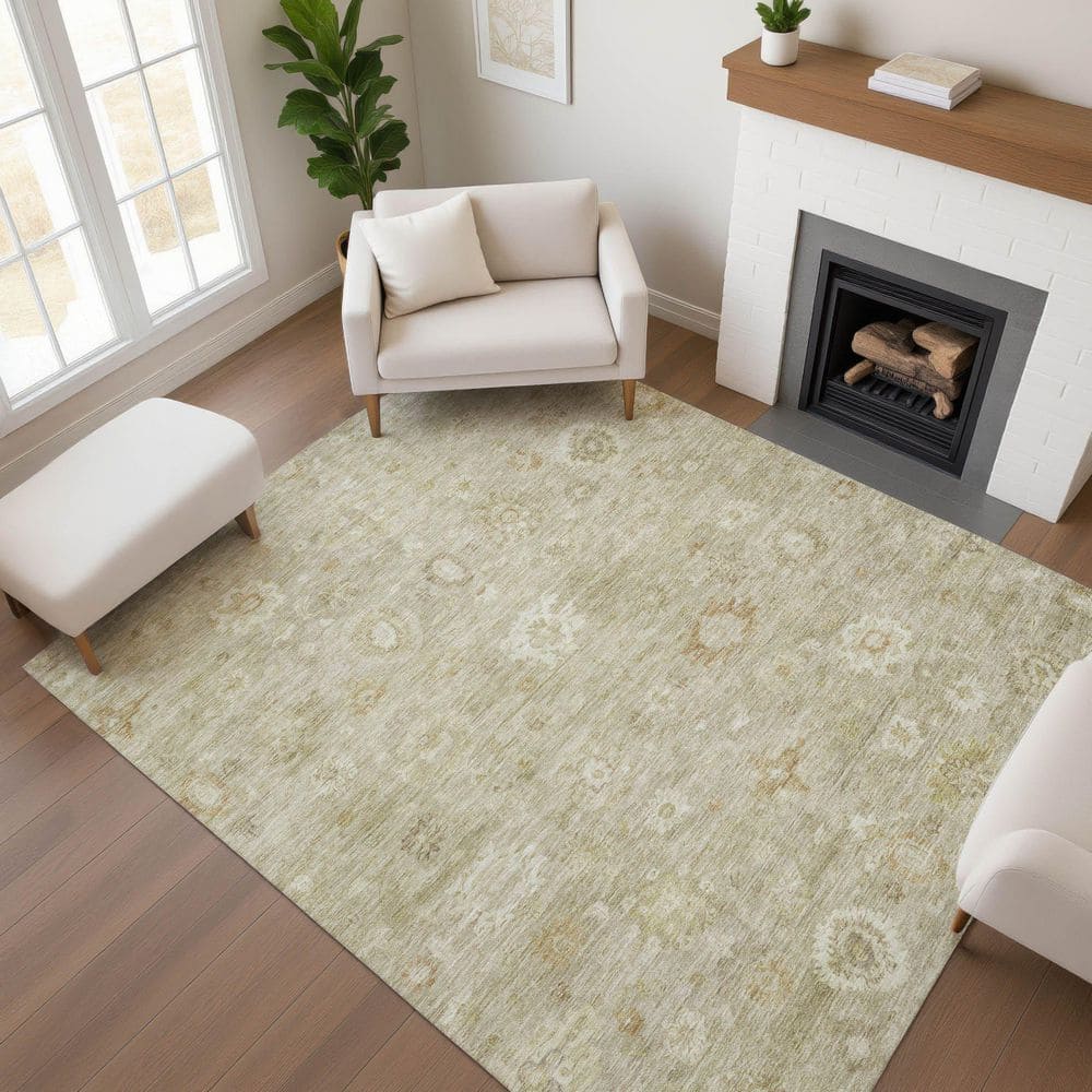 Mayfield Premium Machine Washable Abstract AMF1770 Beige 5 ft. x 7 ft. 6 in. Area Rug price history on PriceWatchPro