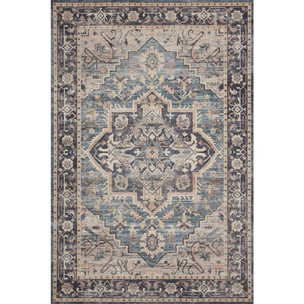 LOLOI II Hathaway Navy/Multi 2 ft. 6 in. x 7 ft. 6 in. Traditional