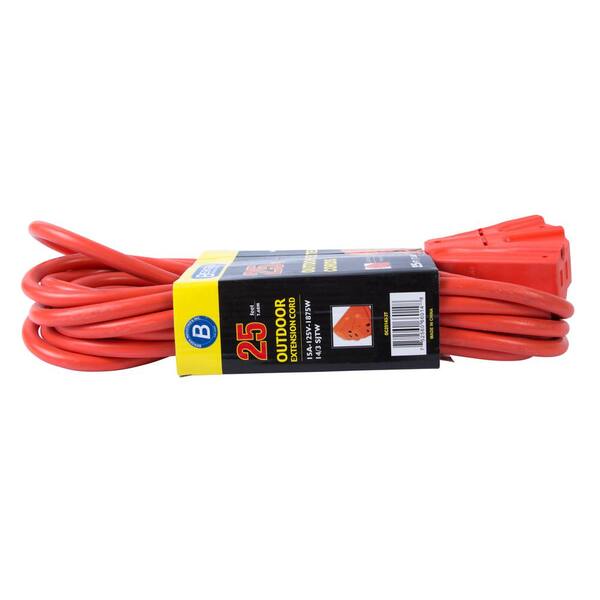 Bergen Industries 25 ft. 14/3 SJTW 15 Amp/125-Volt Outdoor Triple