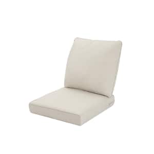 24 in. W x 22 in. H Outdoor Lounge Chair Replacement Cushion in Beige