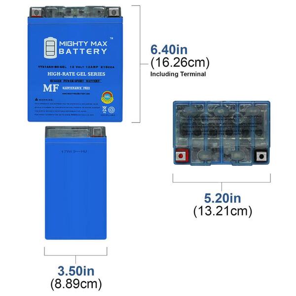 Batteria OKYAMI YB14-A2 12V 14Ah - GMMoto