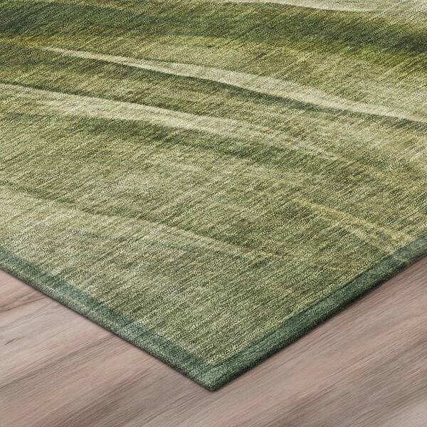 Chantille Machine Washable Indoor/Outdoor Abstract ACN2871 Aloe 2 ft. x 7 ft. Runner Rug