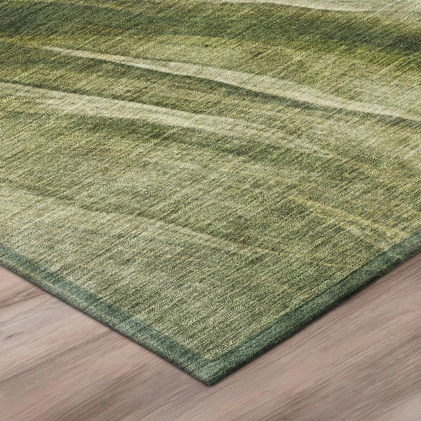 Chantille Machine Washable Indoor/Outdoor Abstract ACN2871 Aloe 5 ft. x 7 ft. 6 in. Area Rug