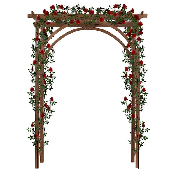 85 in. x 63 in. Granden Wooden Arbor