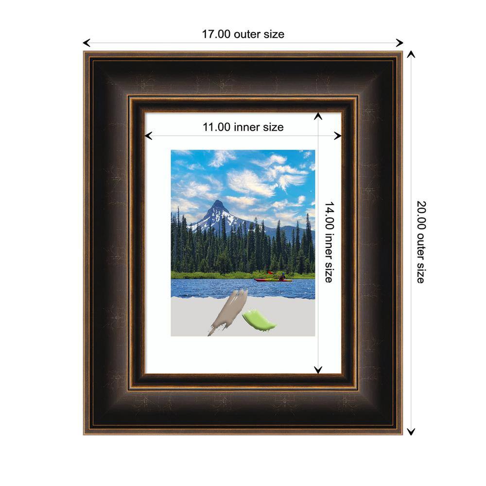 17" x 20" Satin White Wood Wall Picture Frame