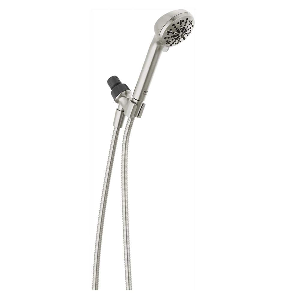 Delta 4-Spray Settings Wall Mount Handheld Shower Head 1.75 GPM in  Spotshield Brushed Nickel 75413SN - The Home Depot