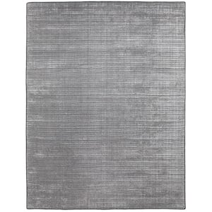 Paynes Silver 8 ft. x 10 ft. Rectangle Solid Pattern Wool Viscose Runner Rug