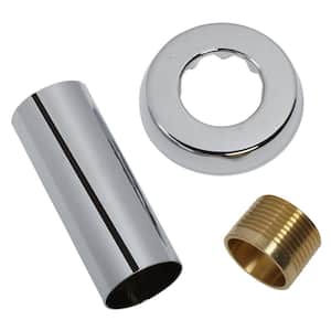 1 in. Inlet Pipe Assembly, Polished Chrome