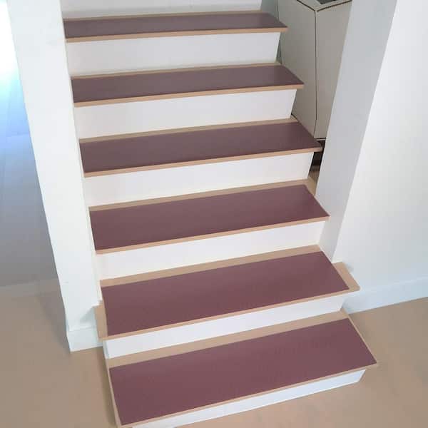 Coin-Grip Vinyl Step Mats - 2mm x 48"x 10" - Gray (6pack)