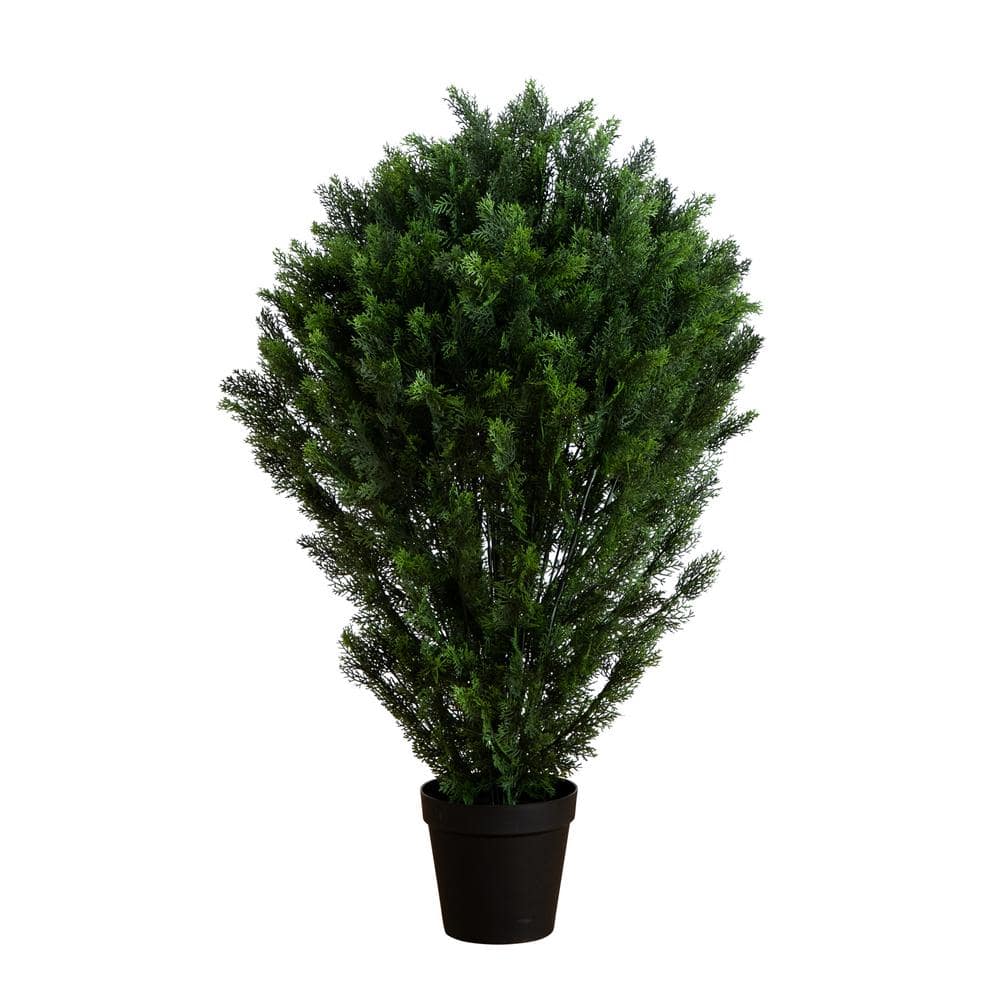 Nearly Natural 5 ft. Artificial Green Cedar Bush UV Resistant