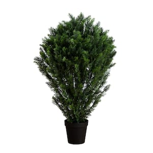 5 ft. Artificial Green Cedar Bush UV Resistant (Indoor/Outdoor)