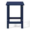 WESTIN OUTDOOR Laguna 3-Piece Fade Resistant Outdoor Patio HDPE Poly Plastic Folding Adirondack Chair Set with Side Table in Navy Blue 2001-AC2-CS-NB