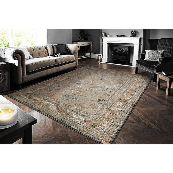 Cullen 3 ft. X 5 ft. Taupe/Brown Oriental Indoor Area Rug