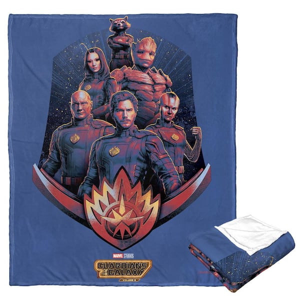 Marvel Guardians Of The Galaxy 3 Guardians Together Silk Touch Throw