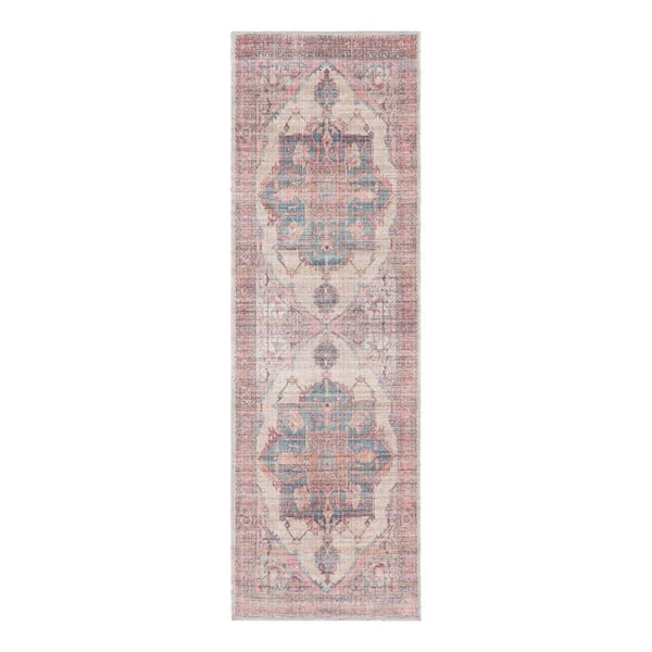 Unique Loom Nostalgia Ella Antique Beige 2 ft. x 6 ft. Machine Washable Area Rug