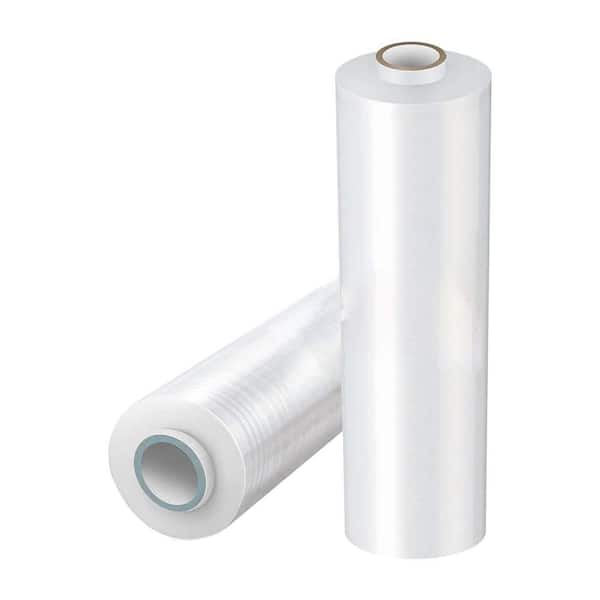 500% Stretch Heavy Duty Shrink Wrap Clear 1000ft 60 Gauge Industrial Strength 15 in. Wide Plastic Wrap 2PCS