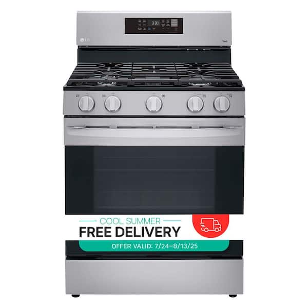 5.8 cu. ft. Smart Wi-Fi Enabled Fan Convection Gas Single Oven Range with AirFry and EasyClean in Stainless Steel