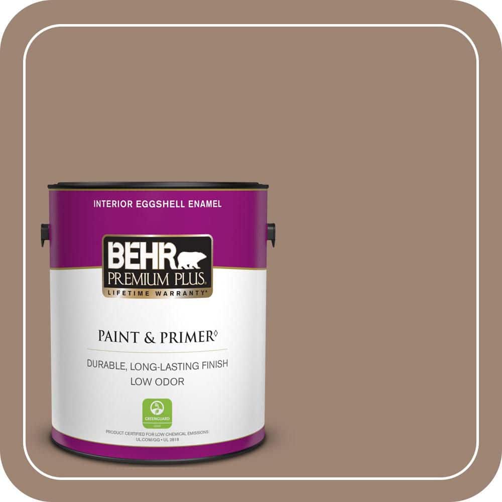 1 gal. #760B-5 Blanket Brown Eggshell Enamel Low Odor Interior Paint & Primer price history on PriceWatchPro