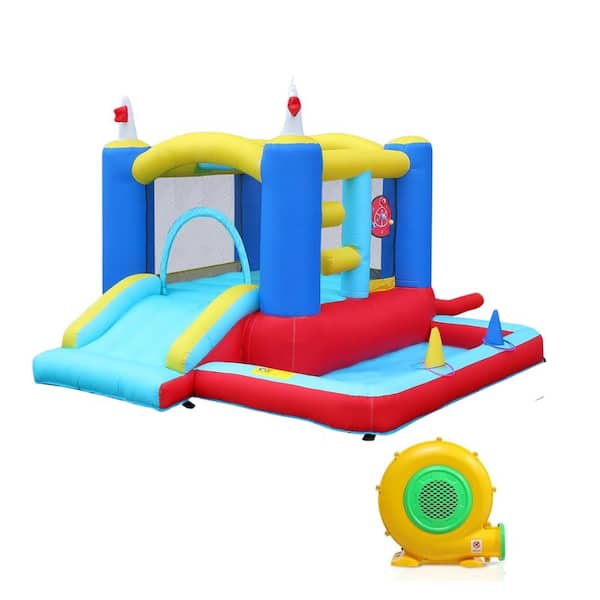 Inflatable Bounce House for Kids Castle Children Bouncer with Widen Slide