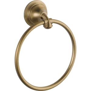 Linden Wall Mounted Towel Ring in Champagne Bronze