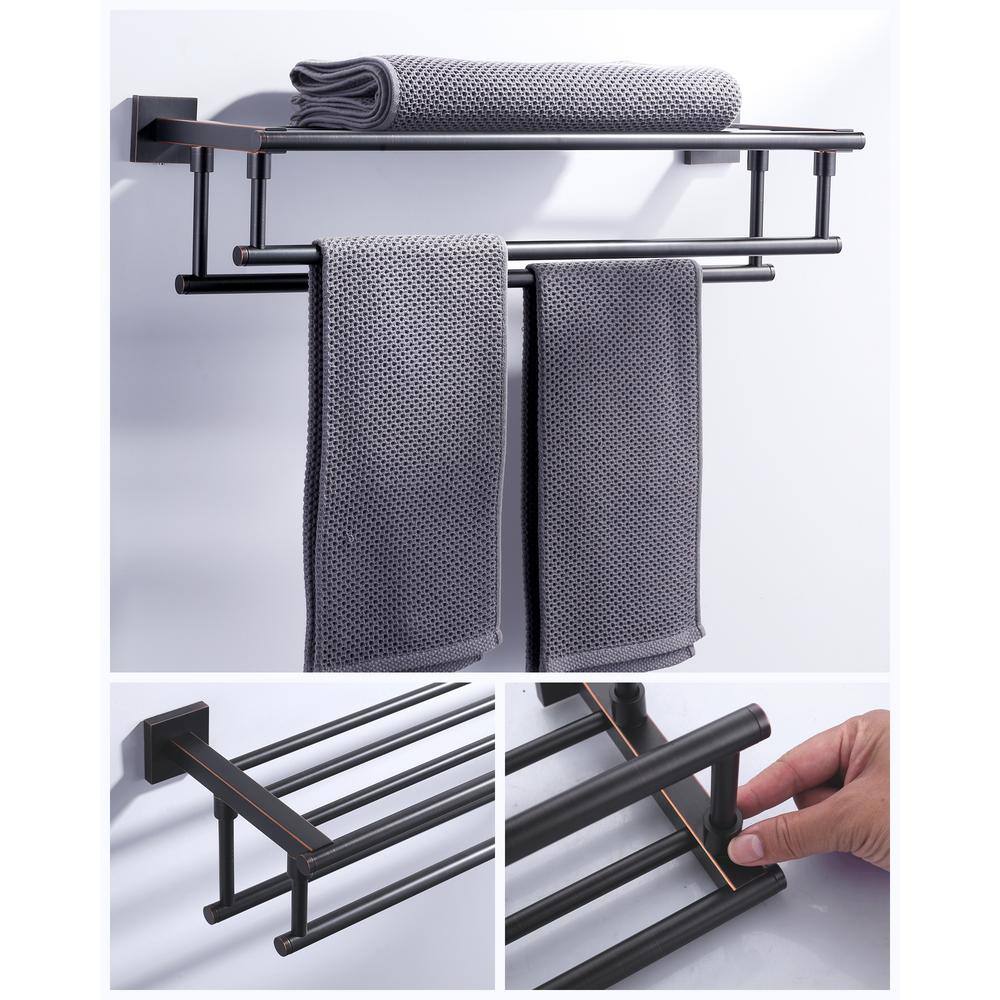 Oil Rubbed Bronze 24" Wall Mounted Towel Rack