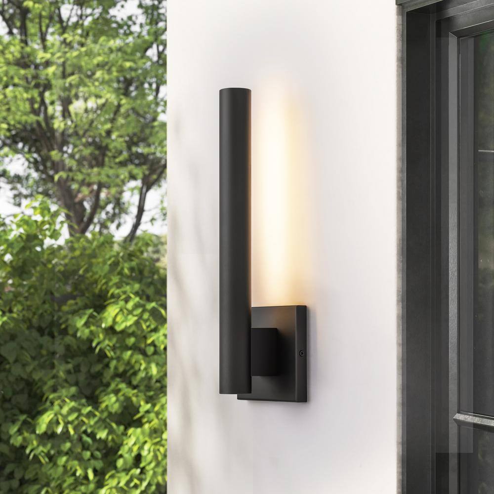 Modern Black Metal Cylinder LED Wall Sconce