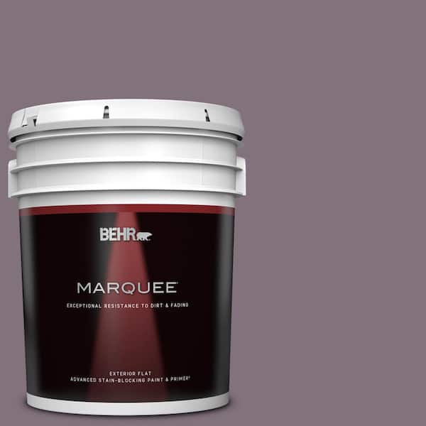 BEHR MARQUEE 5 gal. #690F-6 Wine Frost Flat Exterior Paint & Primer