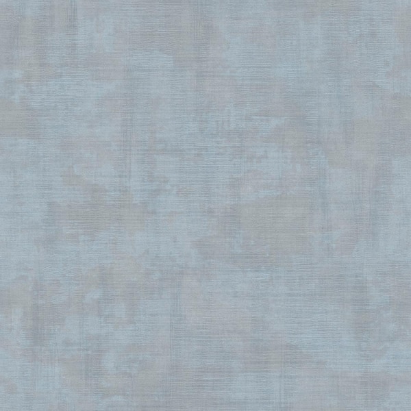 Unbranded Italian Design Blue Textured Linen Effect Matte Finish Non-Pasted Vinyl on Non-Woven Wallpaper Roll