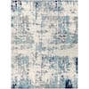 Livabliss Yamikani Aqua 8 ft. x 10 ft. Abstract Distressed Abstract Area Rug S00161017867